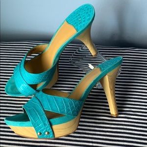 Nine West Ocean Blue Heeled Sandals
